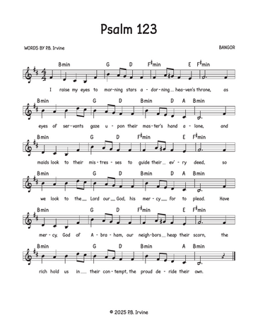 Score for ”Psalm 123”